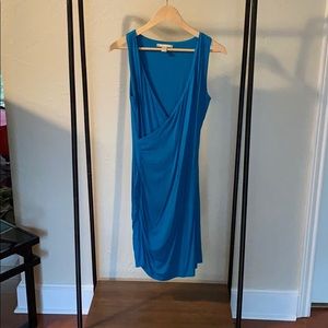 Wrap turquoise jersey dress